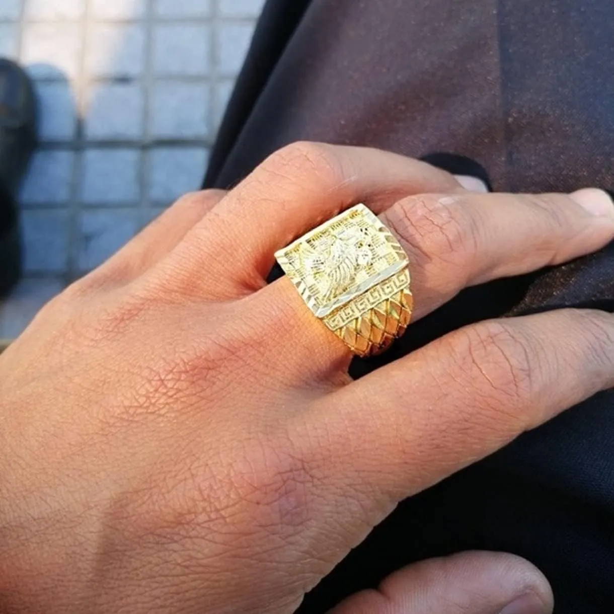 Men's Hawk Ring - American Bald Eagle Design, Celtic & Viking Eagle Jewelry, Hip Hop & Punk Style