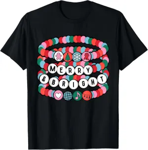 Merry Christmas And Bright Friendship Bracelet Friendsmas T-Shirt