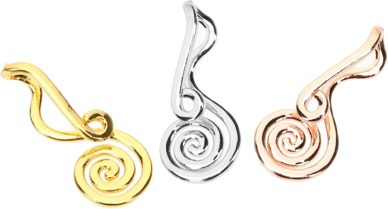 Metal Nose Rings for Women 3 Pack Non Piercing Nose Hoop Clip on for Events