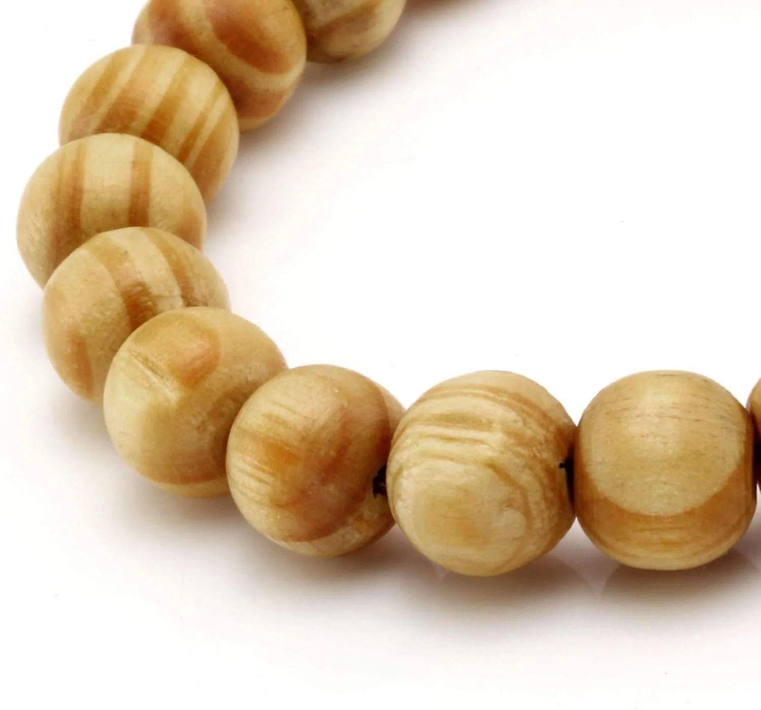 MILAKOO 5 Pcs Wood Beaded Bracelet for Men Tibetan Buddhist Meditation Mala Prayer Beads Bracelet Elastic