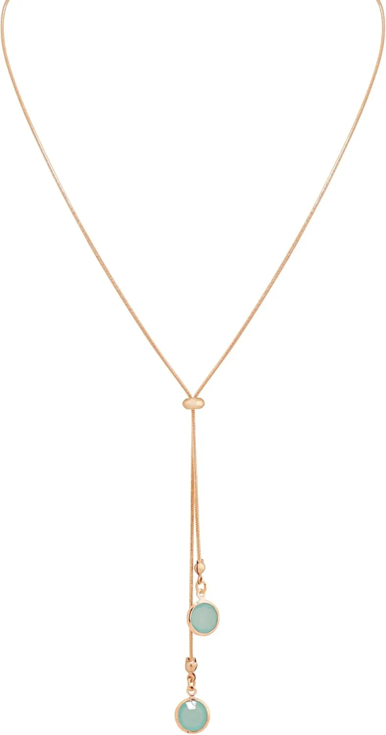 MINACHI Gold Plated Dainty Snake Chain Charm Y Necklace for Women, Trendy Simple Elegant Minimalist Fashion Jewelry Gift for Women