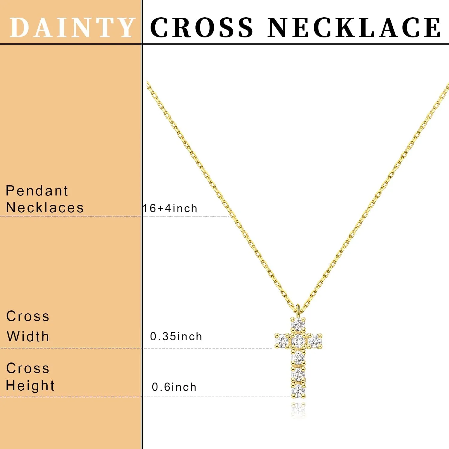 Momlovu Mothers Day Gifts Dainty Cross Necklace for Women - 18K Gold-Plated Choker Layered Silver/Gold Cute Sideways, Cubic Zirconia Cross Pendant Necklace Simple Trendy Jewelry Gifts for Women