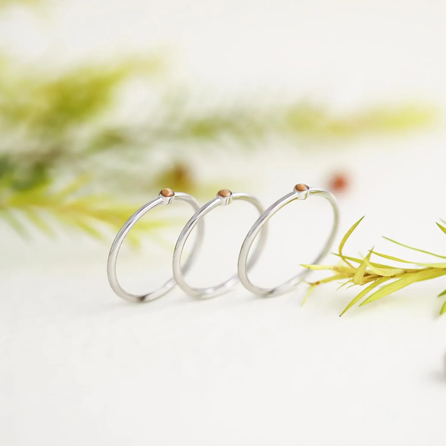 Mustard Seed Ring 925 Sterling Silver Mountain Faith Stacking Rings Matthew 17:20 Christian Religious Inspirational Jewelry Gift