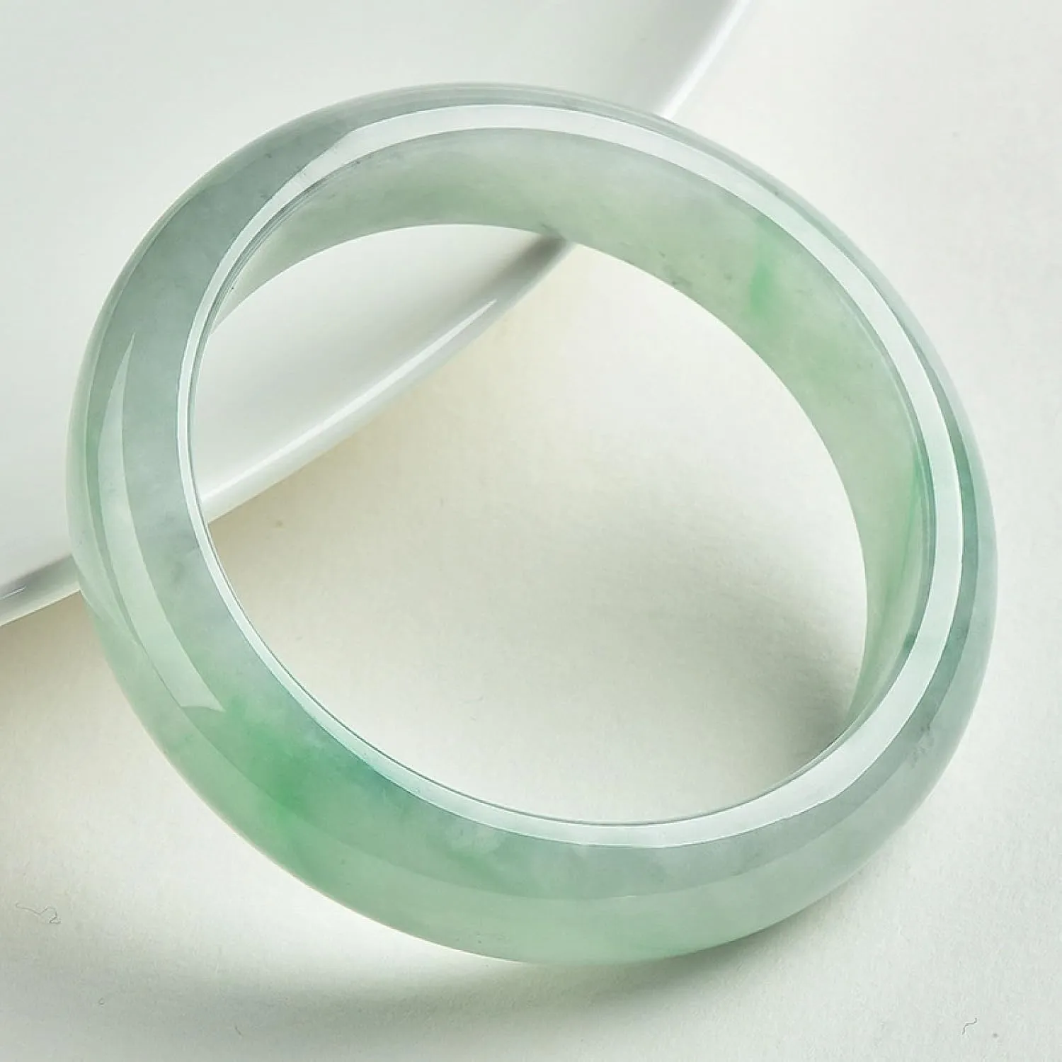 Natural burmese Jade Bangle Bracelet for Women, Retro Ice Chinese Style Handmade