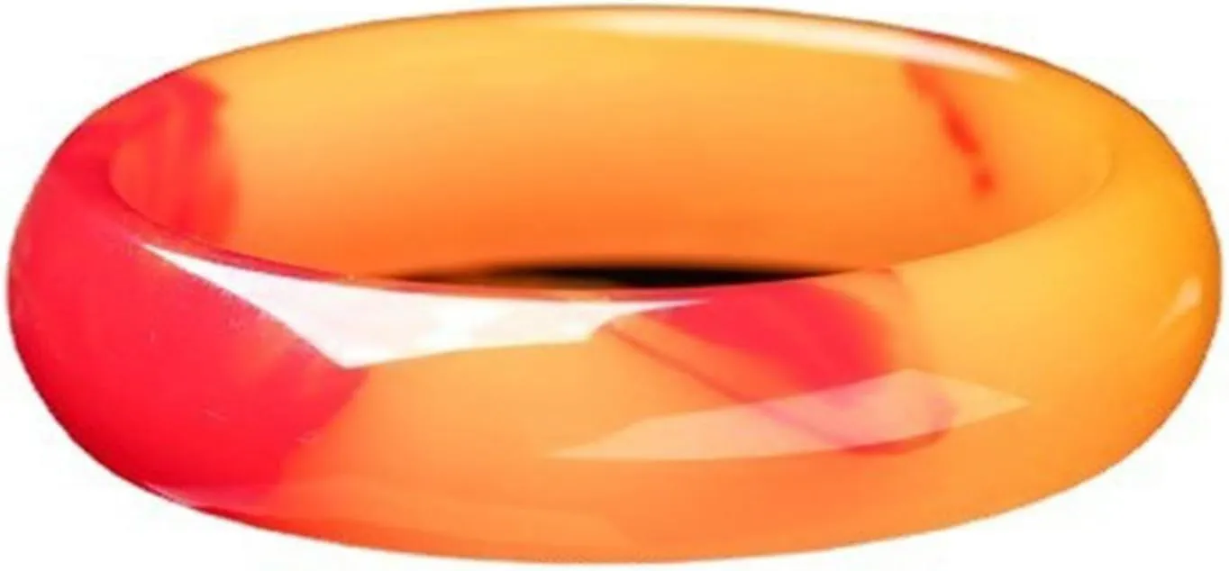 Natural Genuine Jade Bangle Bracelet for Women Red and Yellow Fashionable and Elegant Gifts for Wife