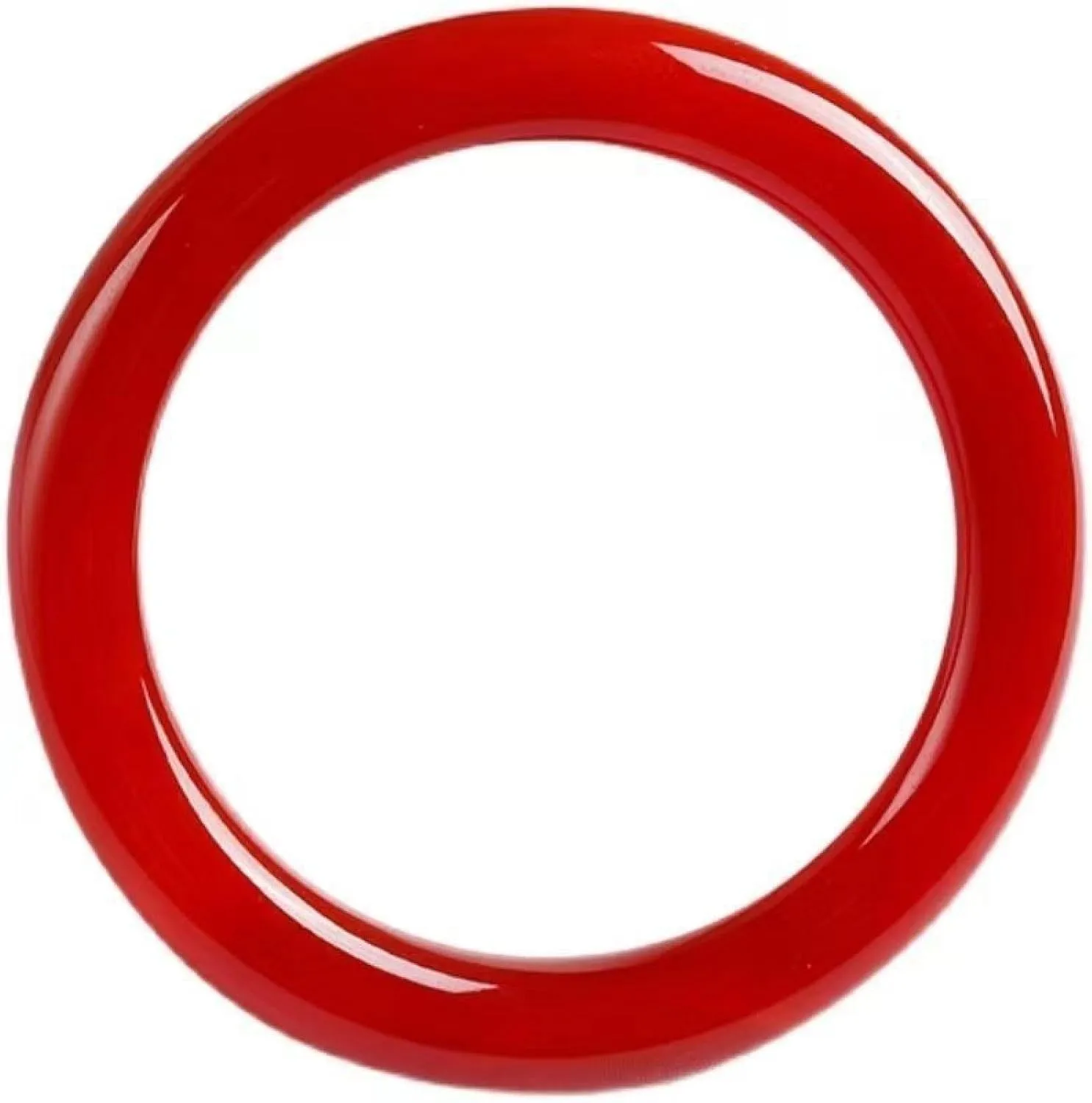 Natural Genuine Jade Bangle Bracelet for Women,Ice Red Agate Peace Bracelet, Red Round Noble Consort Bracelet to Mom