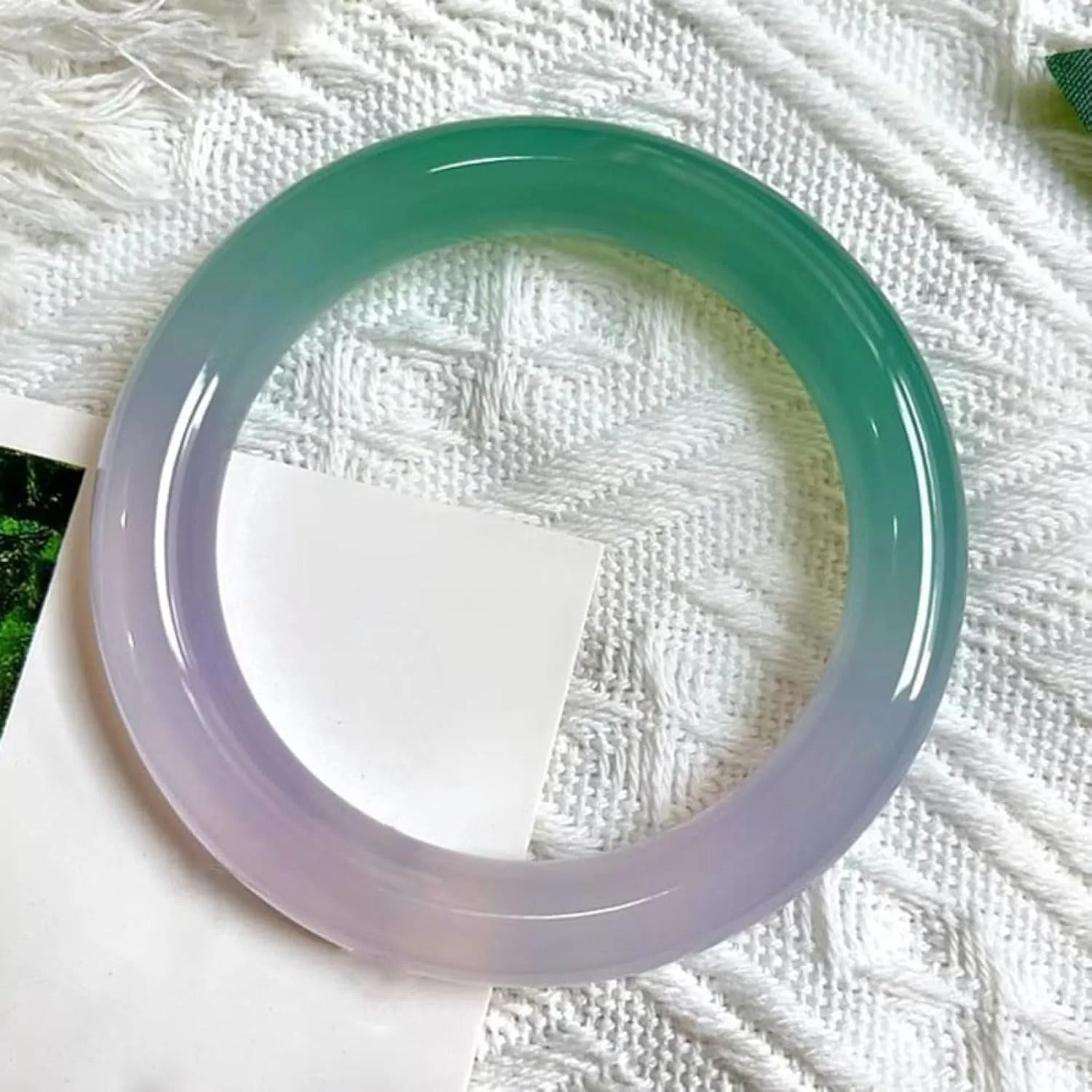 Natural Green Jade Bangle Bracelet, for Women Genuine, Purple Green Handmade Ice Seed Good, Luck Bracelet.