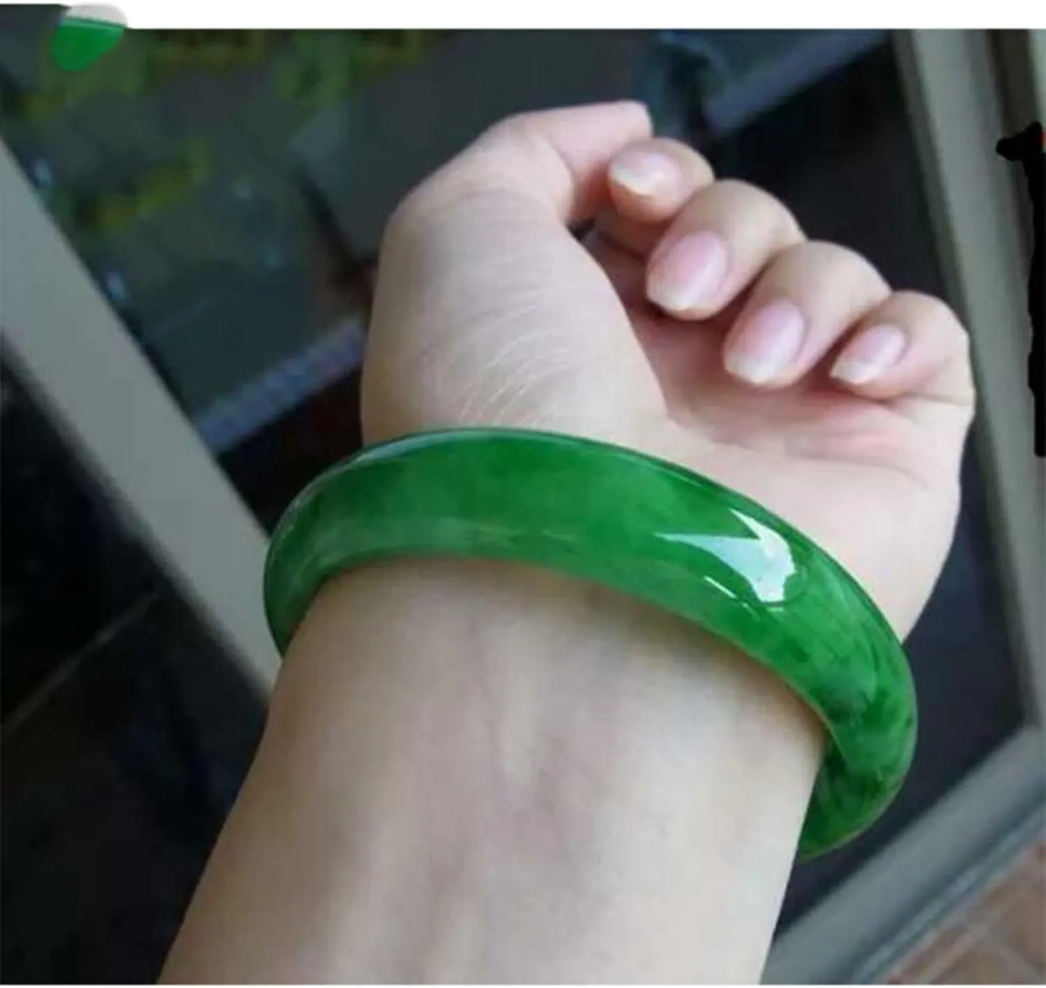 Natural Jade Bangle Bracelet for Women, Authentic Jade Stone Jade Bracelet,Handmade with certificate