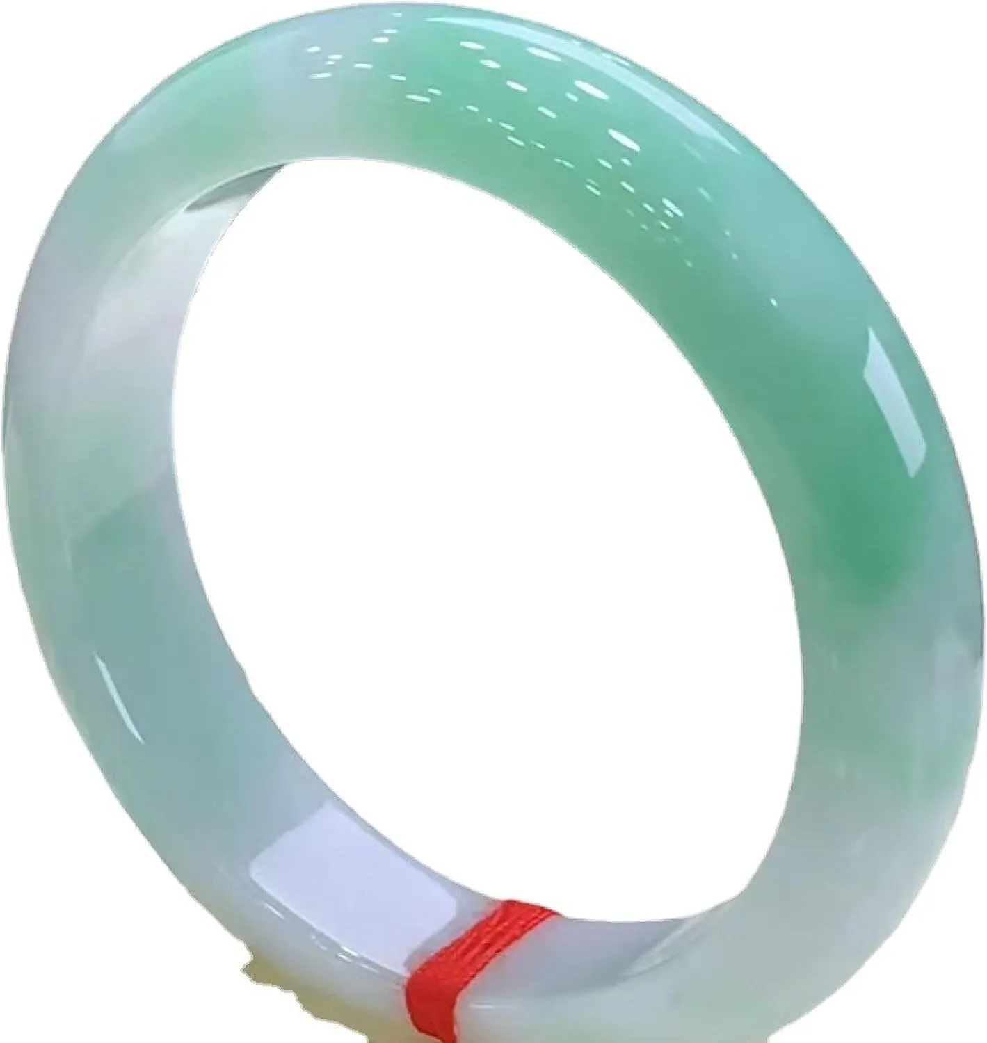 Natural Jade Bangle Bracelet for Women, Authentic White Floating Flower Green Jade Bangle,Handmade with certificate