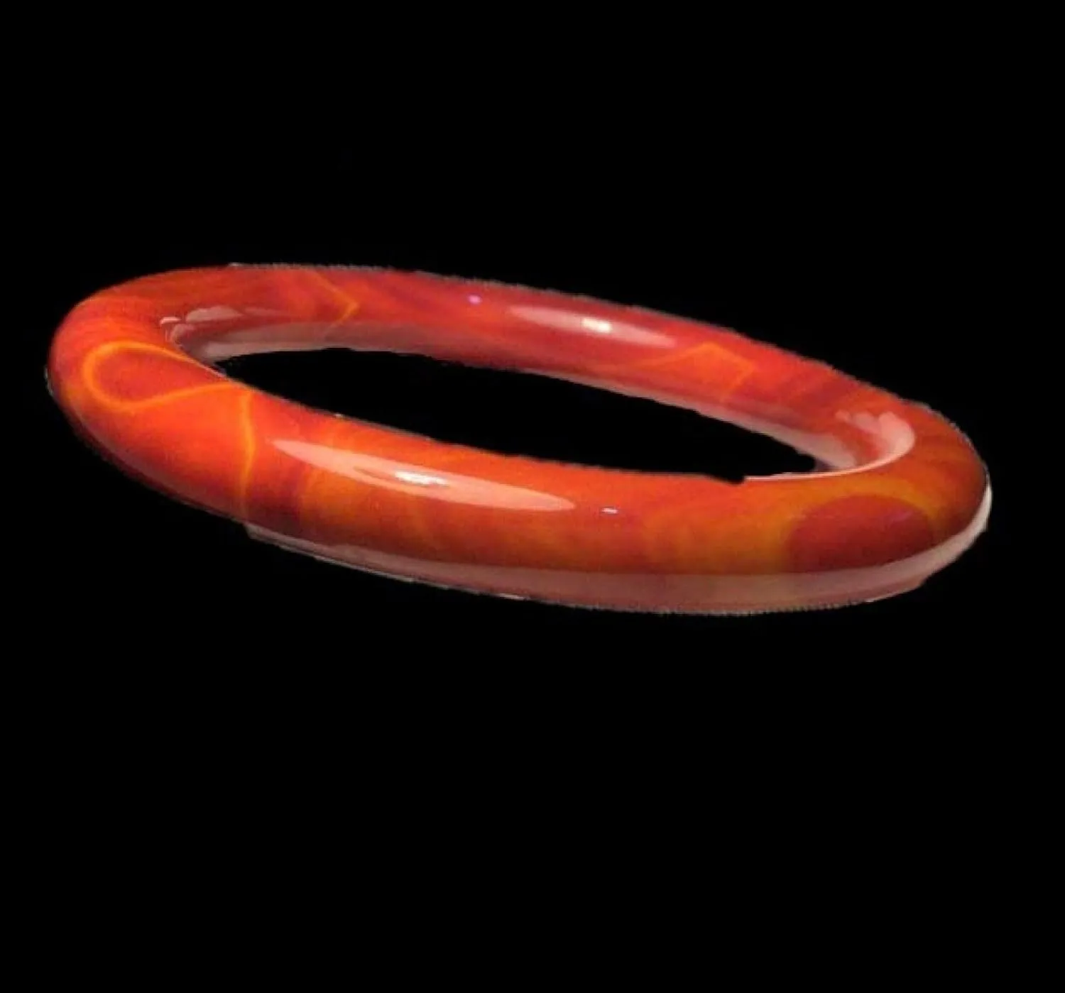 Natural Jade Bangle Bracelet, for Women Colored Red,Agate Fine Round Jadeite Bracelet.