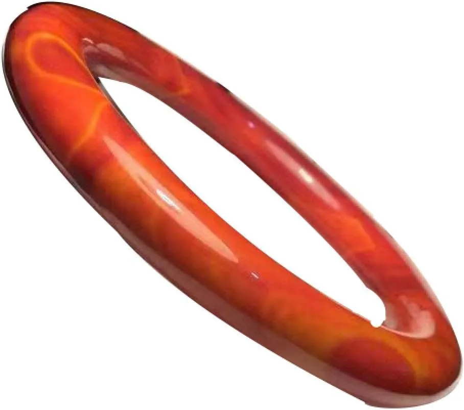 Natural Jade Bangle Bracelet, for Women Colored Red,Agate Fine Round Jadeite Bracelet.