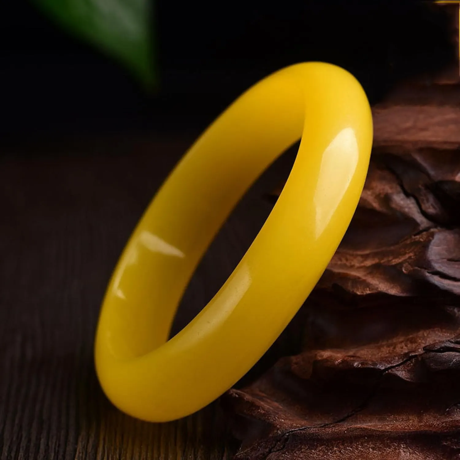 Natural Jade Bangle Bracelet For Women Genuine Yellow Bracelet With Jewelry Box,made By Masters, National Inspection And Certification
