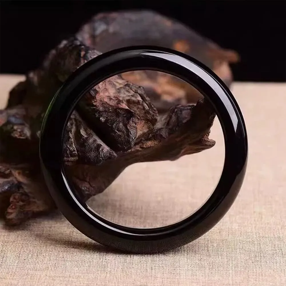 Natural Jade Bangle Bracelet for Women Good Luck Bracelet Chinese Feng Shui Bangle with Box Elegant Jade Bangle