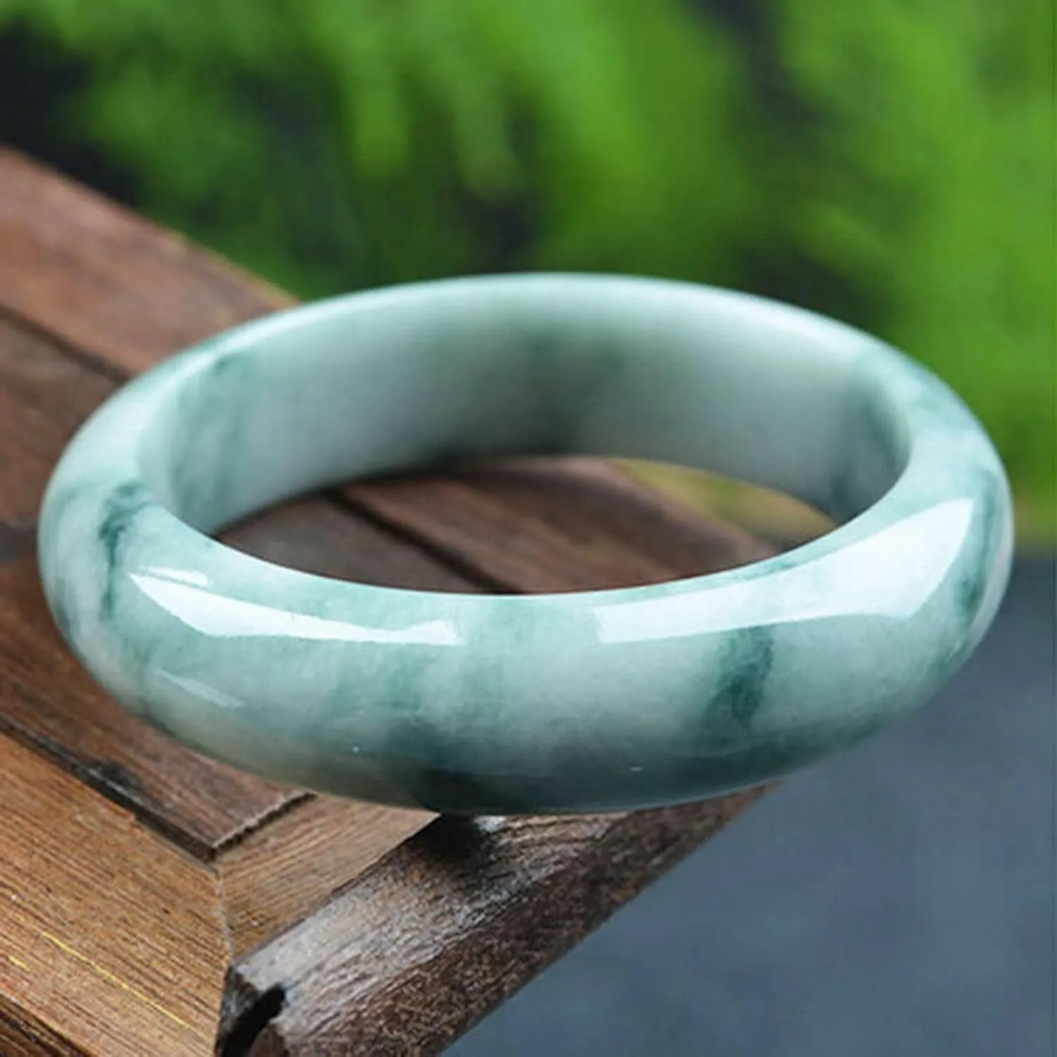 Natural Jade Bangle Bracelet For Women, Jade Floating Flower Bracelet,master-made, National-level Certification, With Certificate