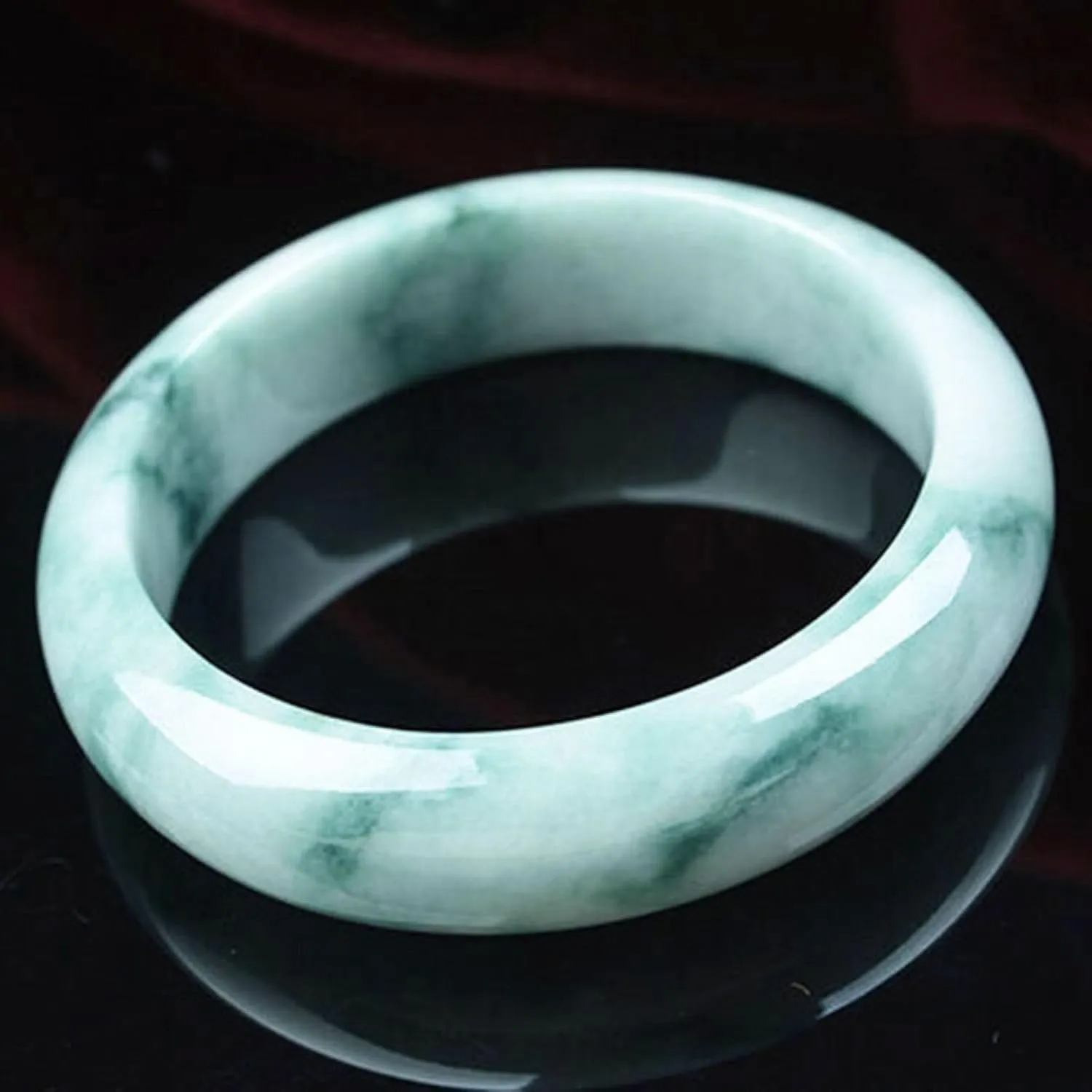 Natural Jade Bangle Bracelet For Women, Jade Floating Flower Bracelet,master-made, National-level Certification, With Certificate
