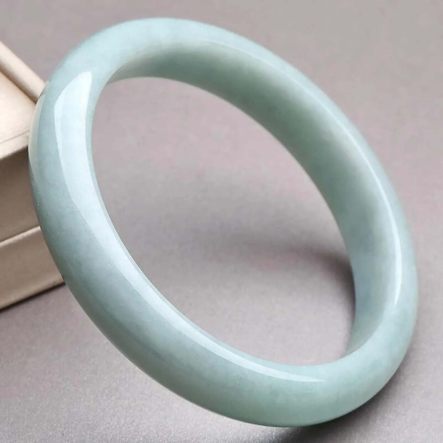 Natural Jade Bangle Bracelet for Women,light Green Genuine Eternity Jewelry Jade Bangle