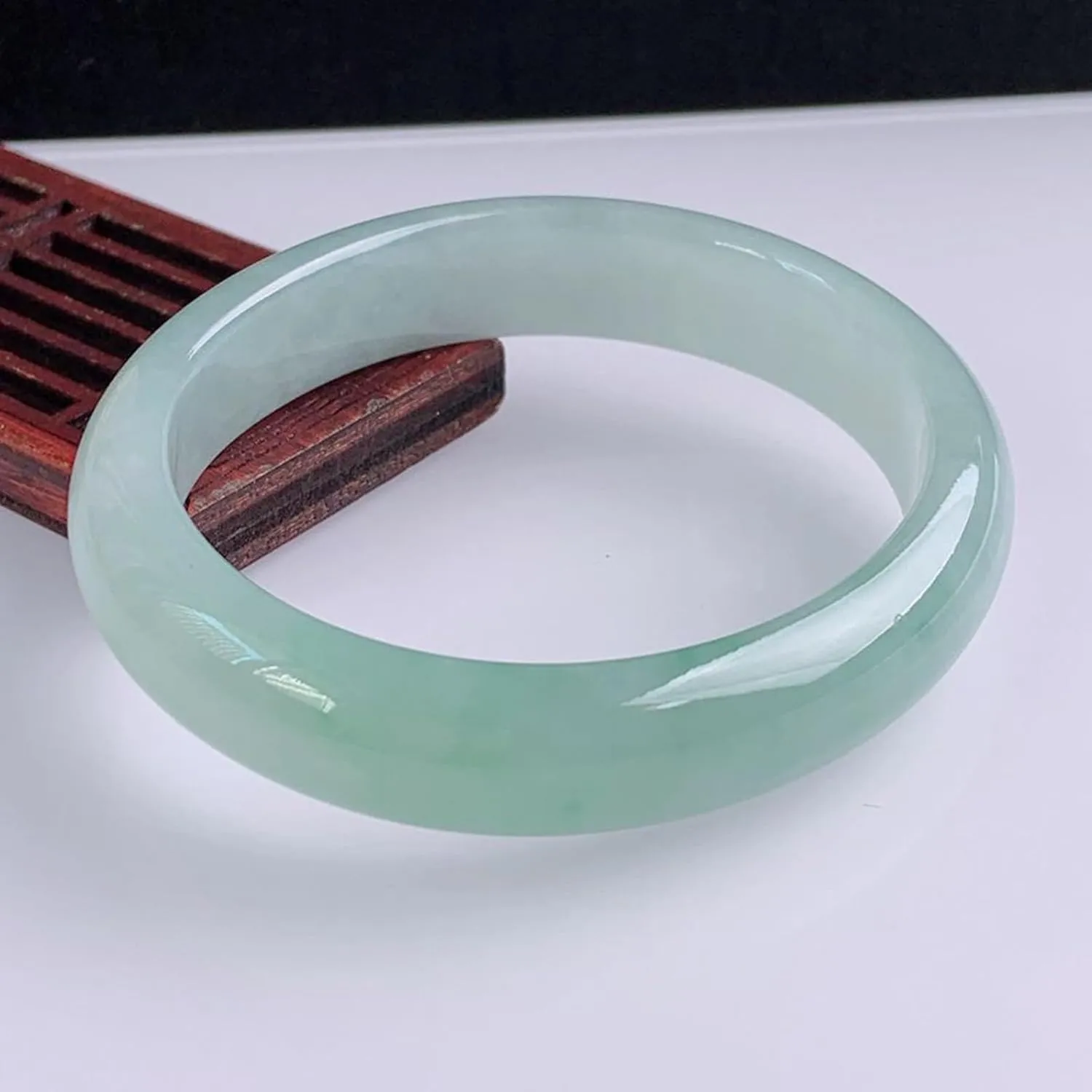 Natural Jade Bangle Bracelet for Women,Myanmar Grade A Jade Bracelet, Classical Charm