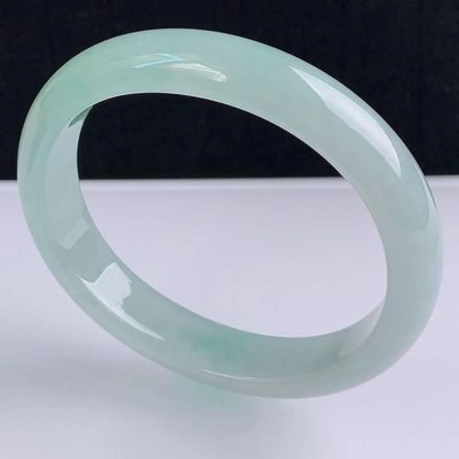 Natural Jade Bangle Bracelet for Women,Myanmar Grade A Jade Bracelet, Classical Charm