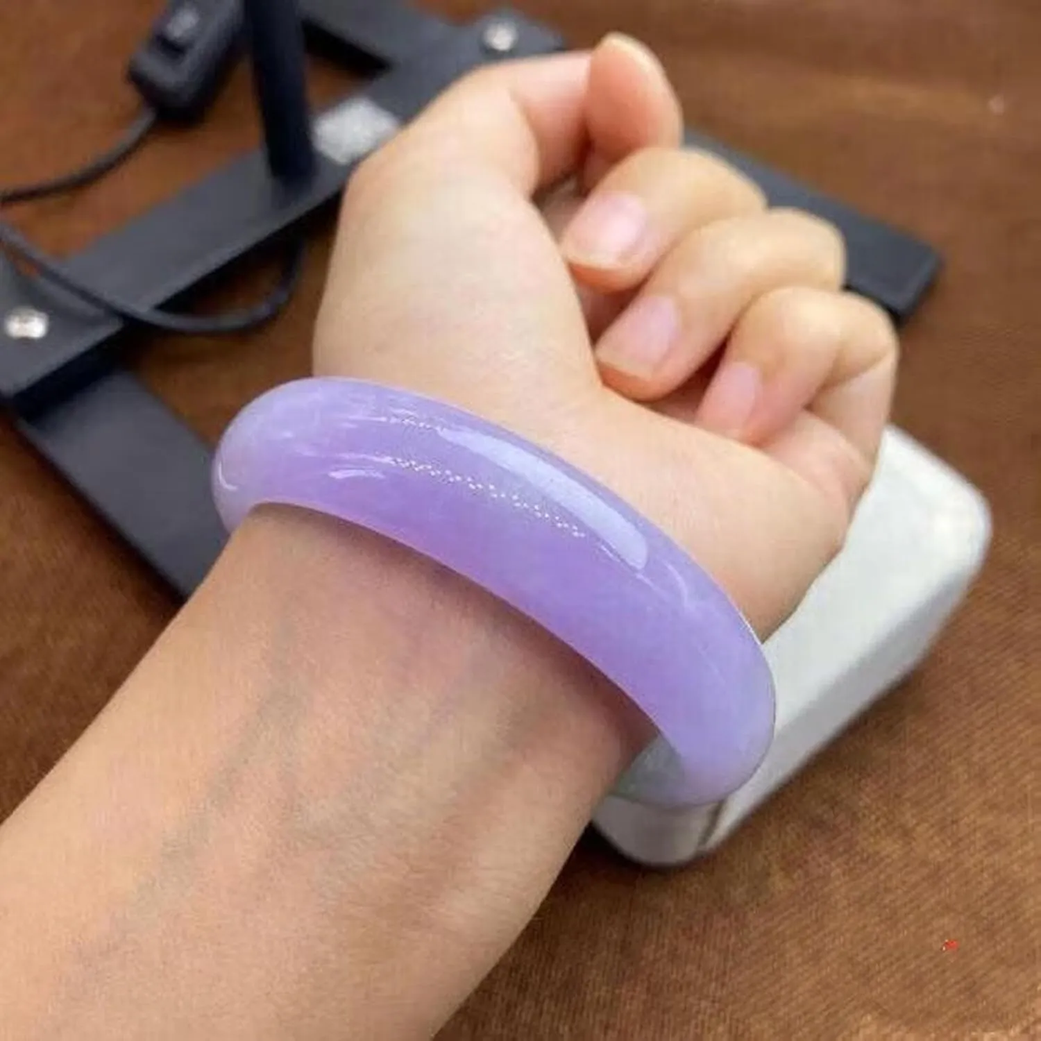 Natural Jade Bangle Bracelet For Women,violet Grade A Jadeite,purple And Green Bracelet