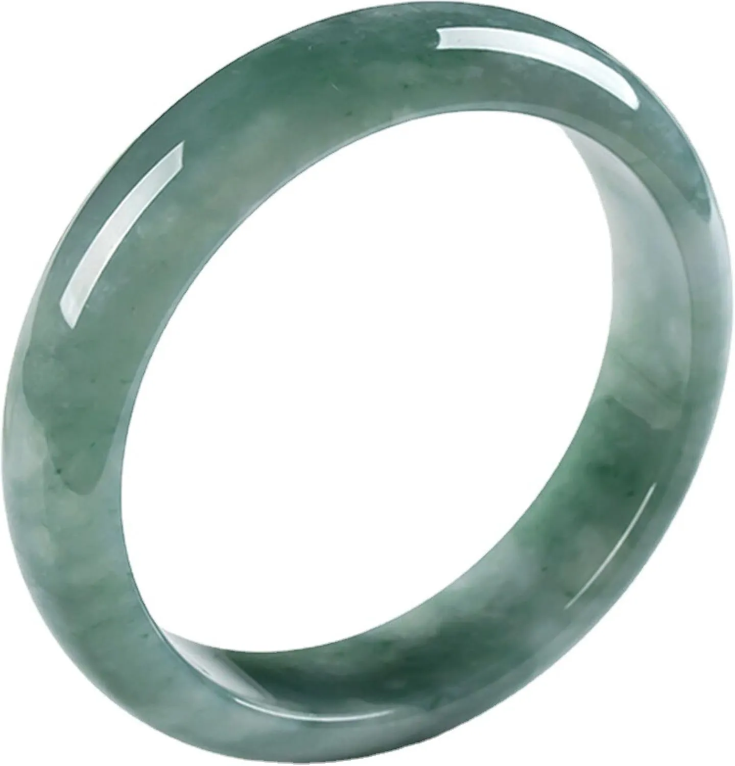 Natural Jade Bangle Bracelet, Women Genuine Ice Green Cyan Floating Flower,Jade Bracelet.