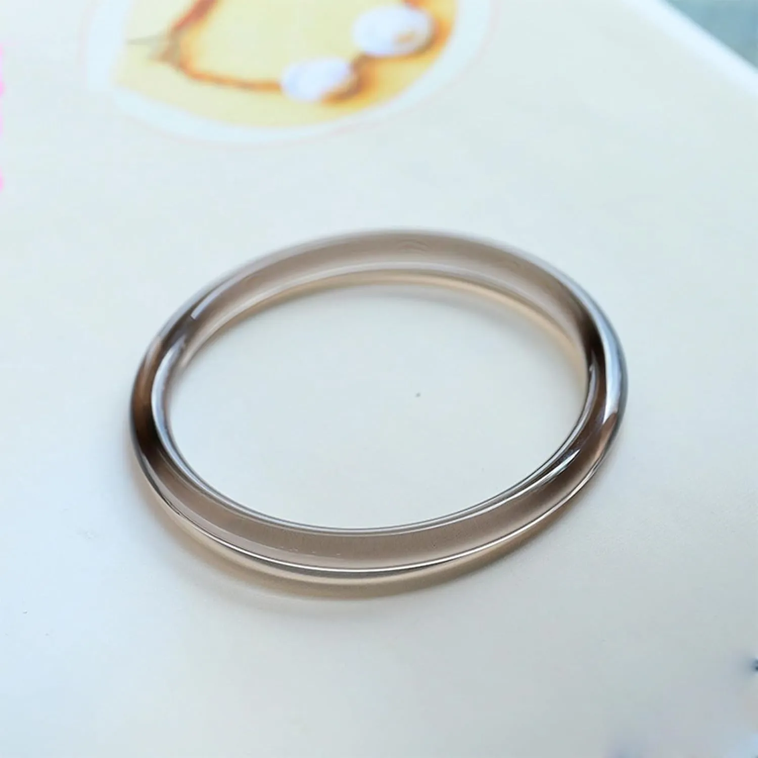Natural Jade Bangle Bracelet, Women Gray Thin Round,Jadeite Bracelet. jade bracelet women