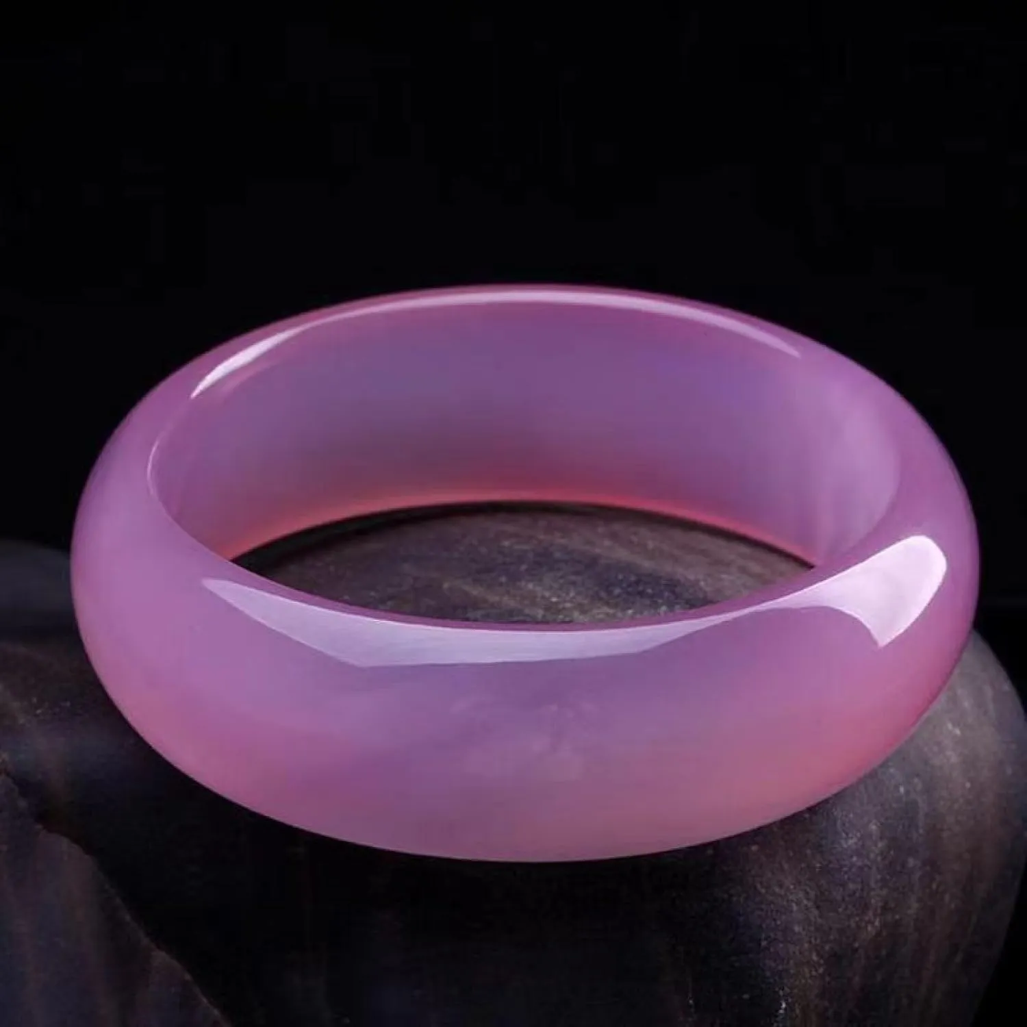 Natural Jade Bangle Bracelet,Pink Widening Jade Marrow,Women's Agate Jade Bracelet.