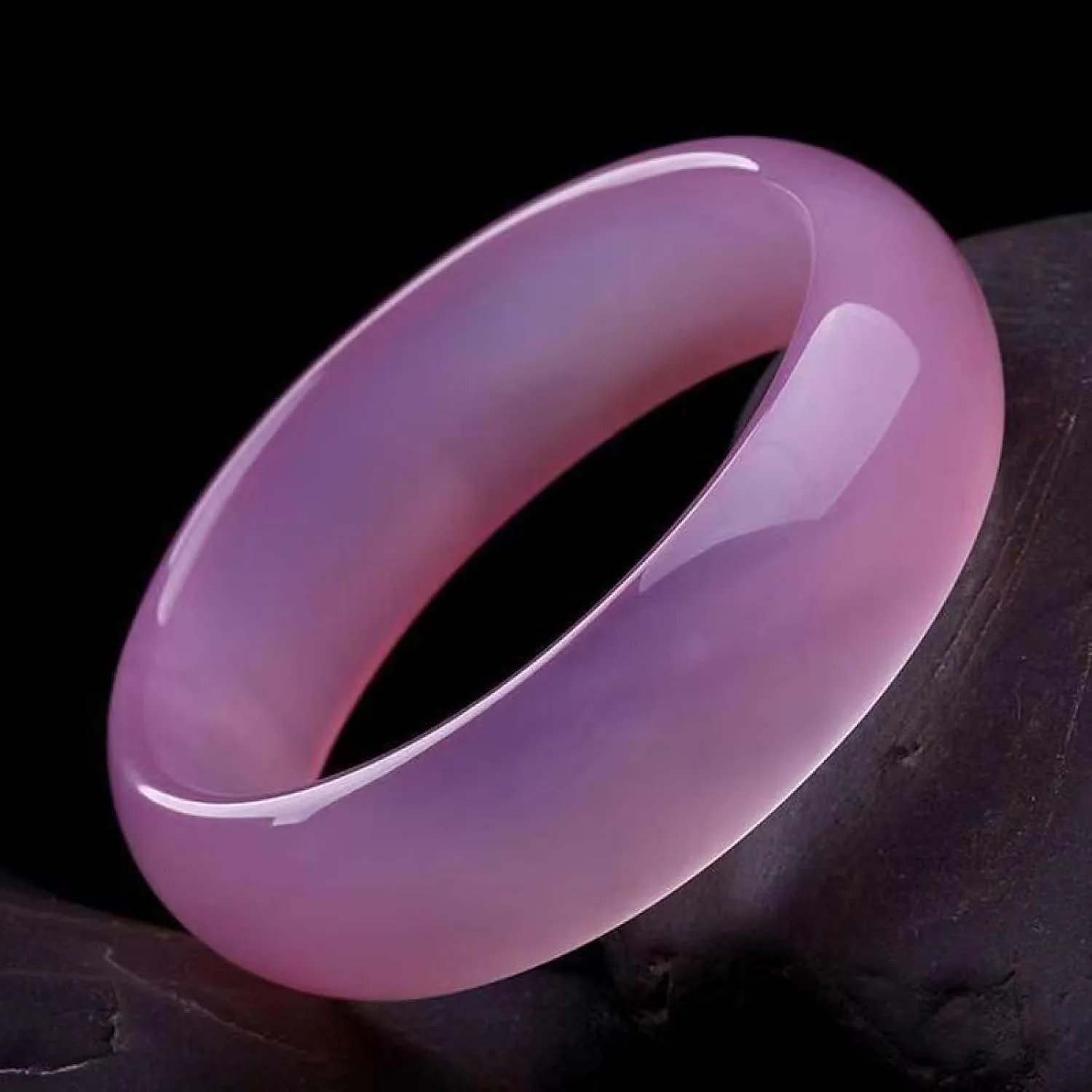 Natural Jade Bangle Bracelet,Pink Widening Jade Marrow,Women's Agate Jade Bracelet.
