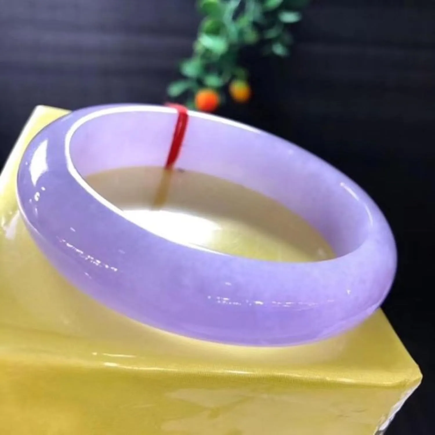 Natural purple jade bracelet for women, authentic Burmese jade bracelet, gift for wife