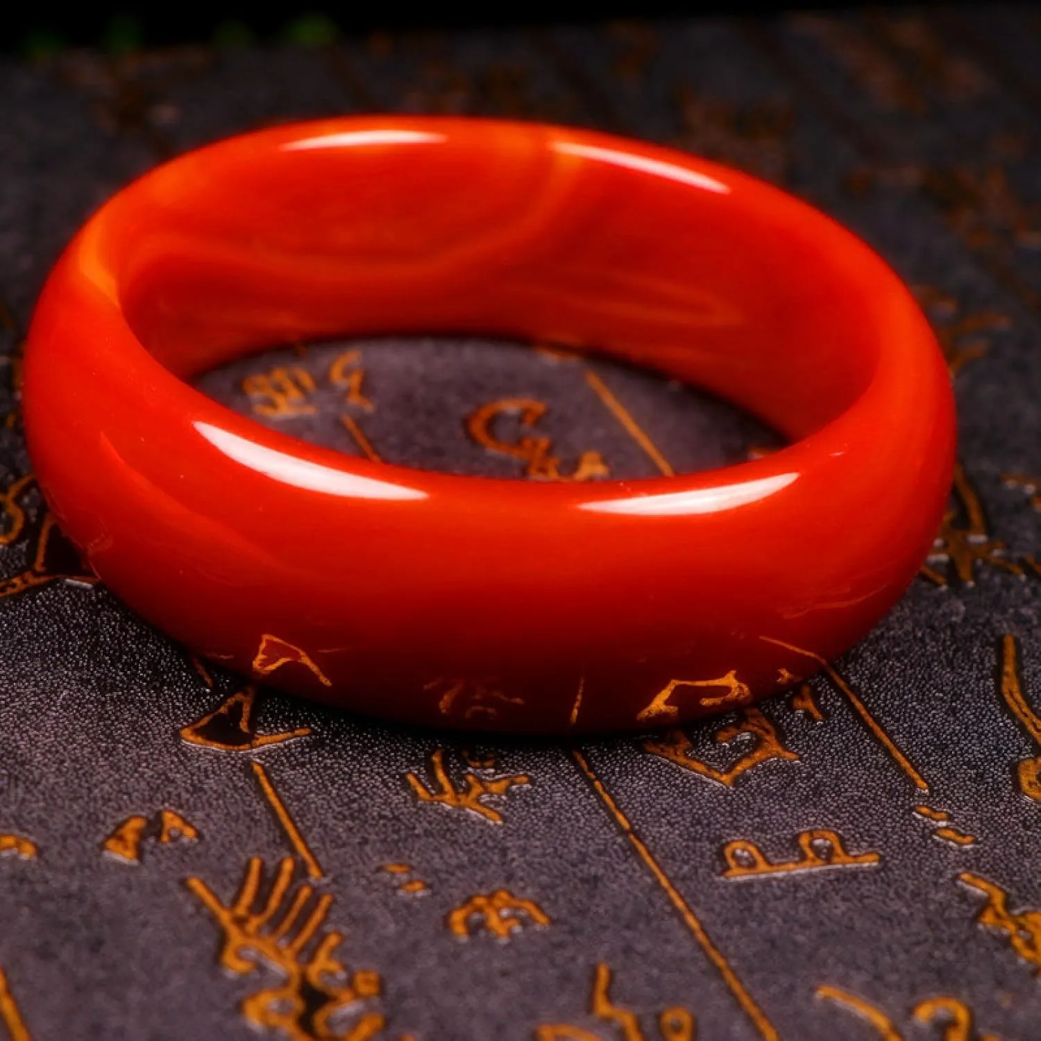 Natural Red Jade Bangle Bracelet for Women,Widen and Thicken Retro Jade Bracelet,for Mom