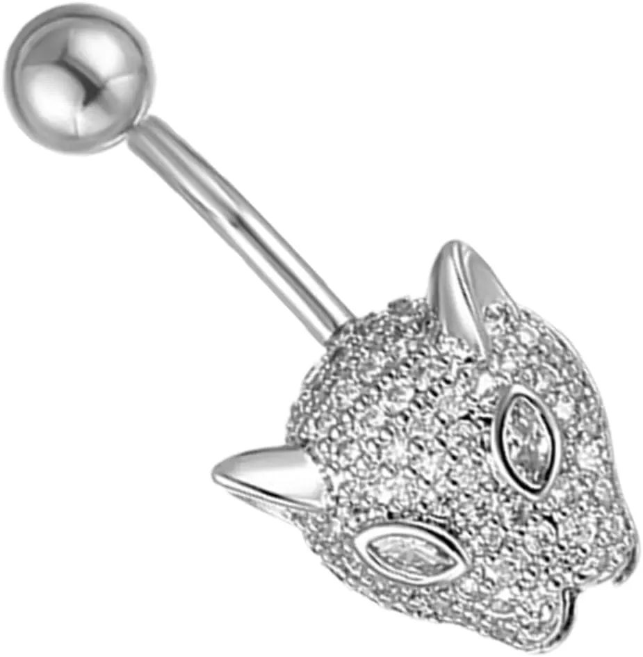 Navel Ring Stainless Steel Belly Piercing Jewelry Short Belly Button Ring