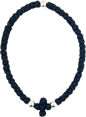 Needzo Black Prayer Bracelet with 50 Knots, Religious Jewelry Accessory, Made In Lebanon, 5 Inches