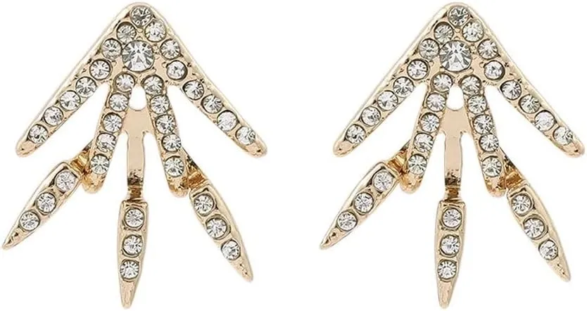 New 2025 Unisex Gift Fashion Pin Earrings For Women Crystal Statement Cartilage Ear Cuff Jewelry Trendy Accessories Creative For Women And Men