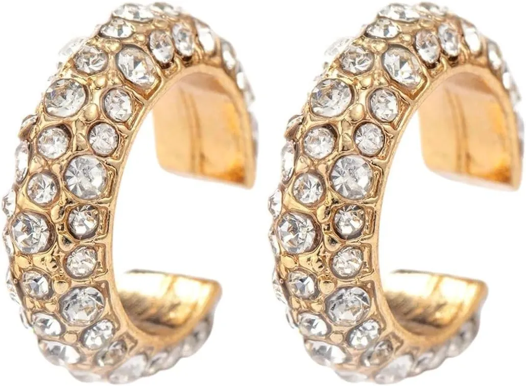 New 2026 Arrive Gift Fashion Pin Earrings For Women Crystal Statement Cartilage Ear Cuff Jewelry Trendy Accessories Creative