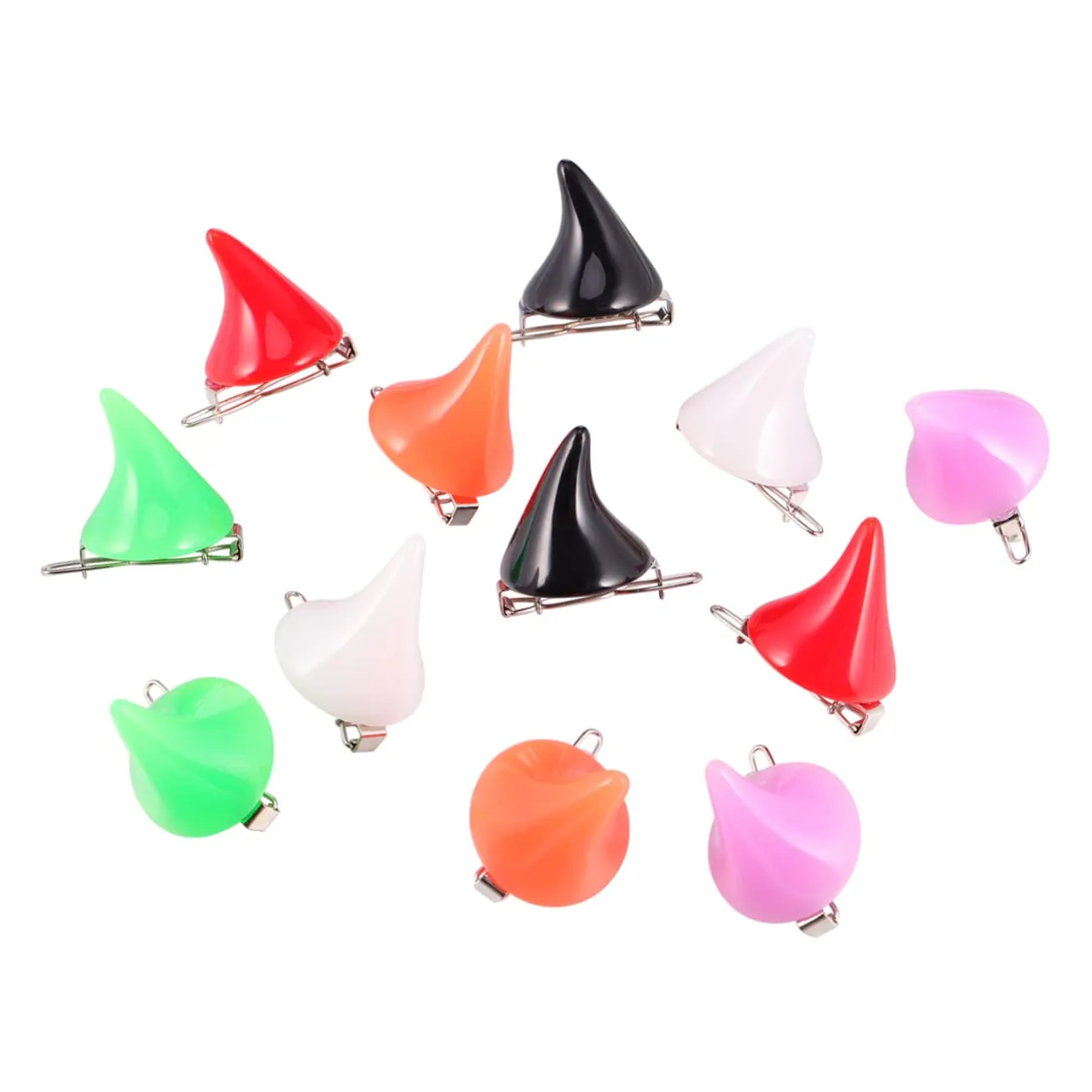 NOLITOY Devil Horn Hair Clips Set 12 Pieces Devil Horns for Halloween Cosplay Clip for Women Men Boys and Girls