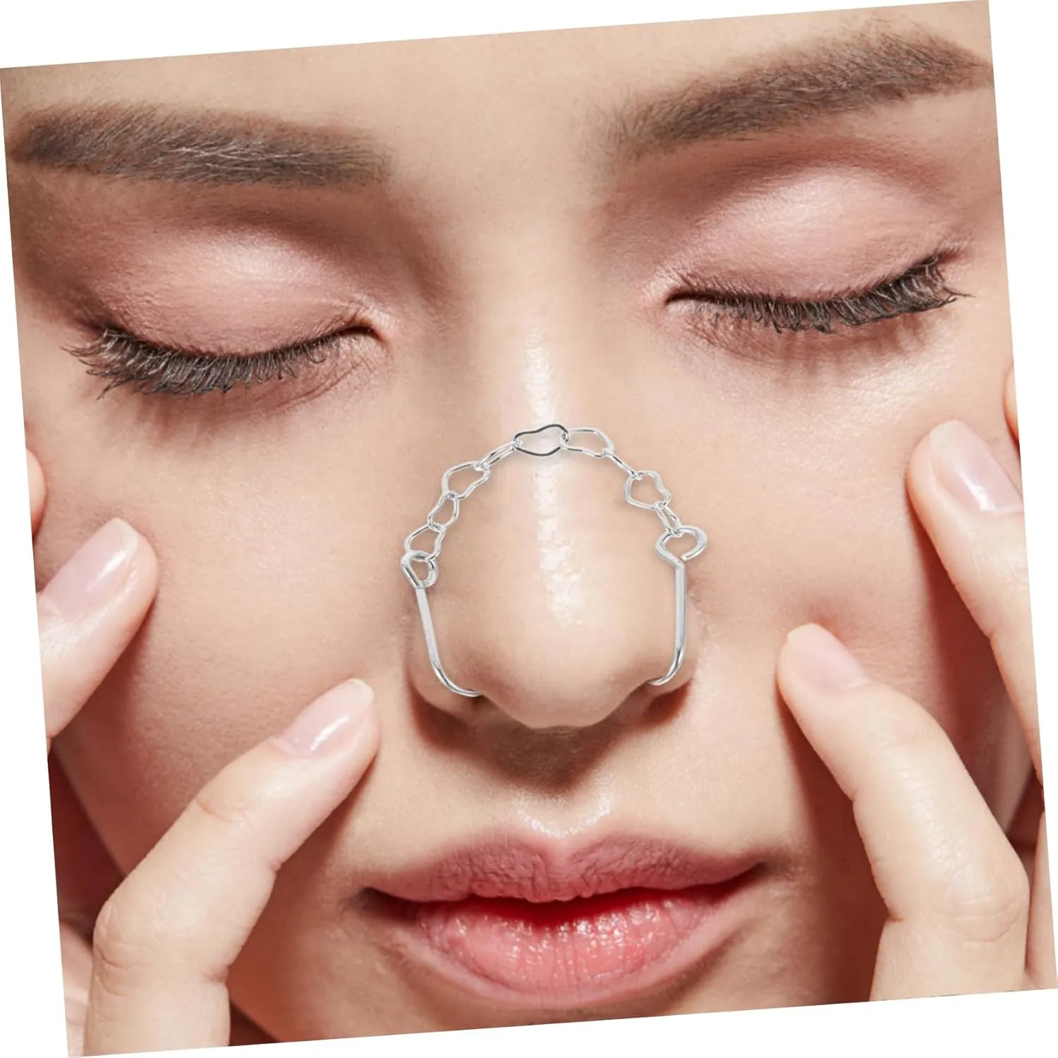 Nose Rings Portable Non Piercing Jewelry for Women Heart Shaped Nose Ornaments Lightweight for