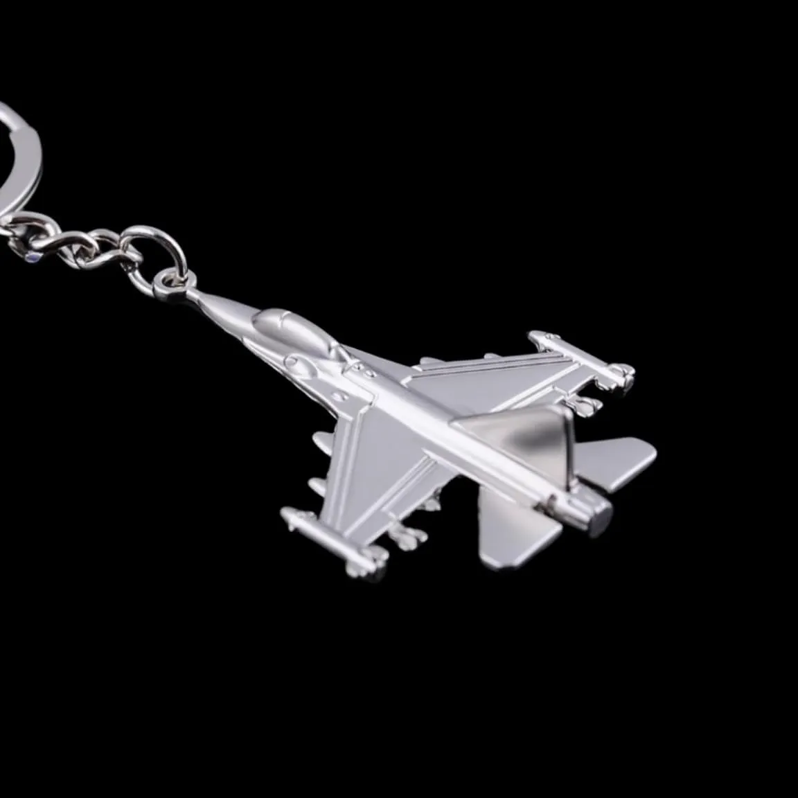 ODETOJOY Aircraft Keychain Party Favors Fighter Plane Keyring Battleplane Key Holder Airplane Raptor F16 Falcon Aviation