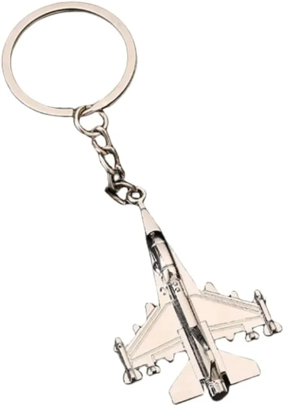 ODETOJOY Aircraft Keychain Party Favors Fighter Plane Keyring Battleplane Key Holder Airplane Raptor F16 Falcon Aviation