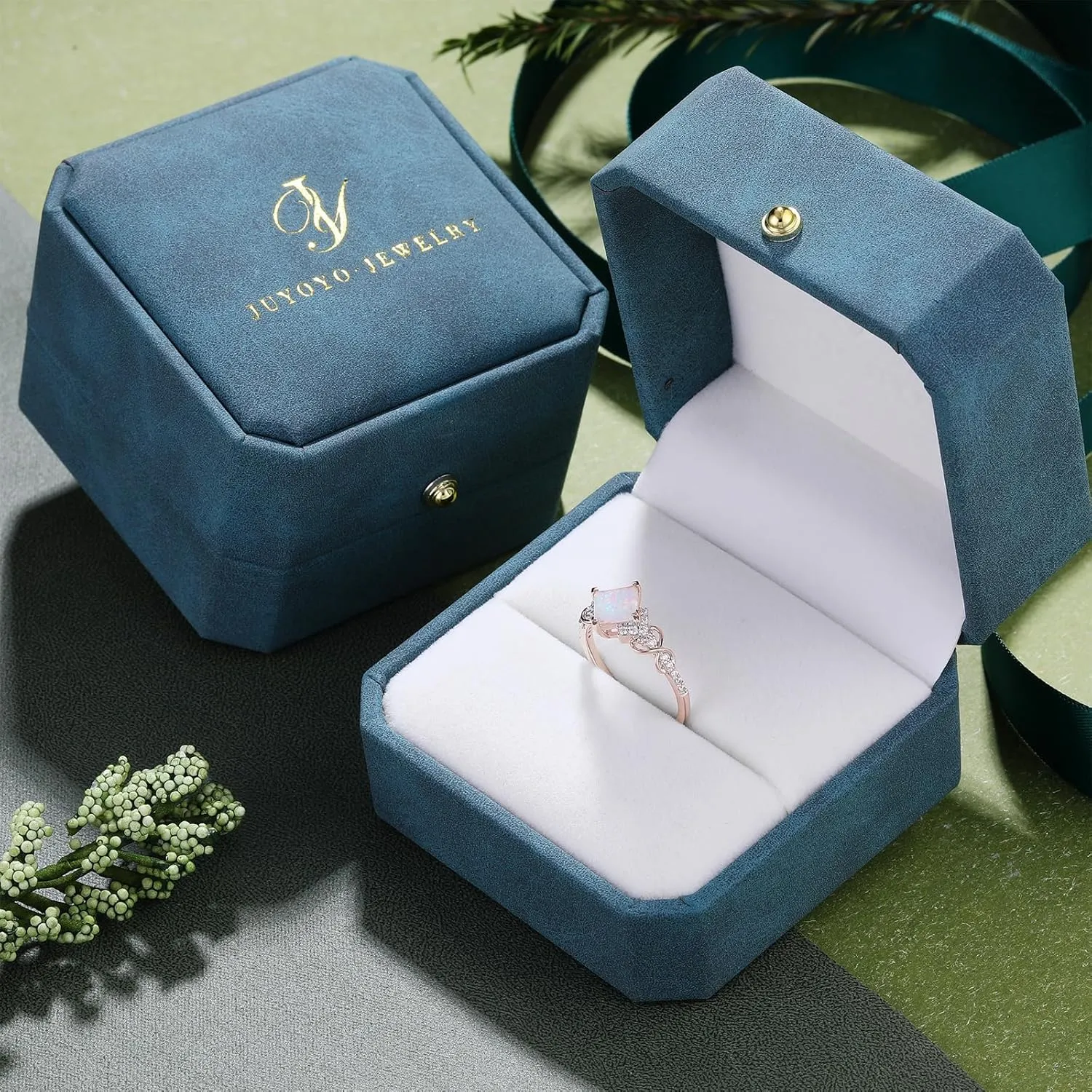 Opal Engagement Rings for Women, 925 Sterling Silver Rings for Women, Princess Cut Opal Promise Rings for Her Wedding Rings for Women Size 3-10