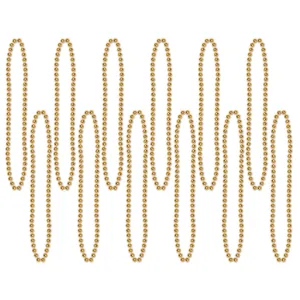 Party Bead Necklaces - Small Round - gold