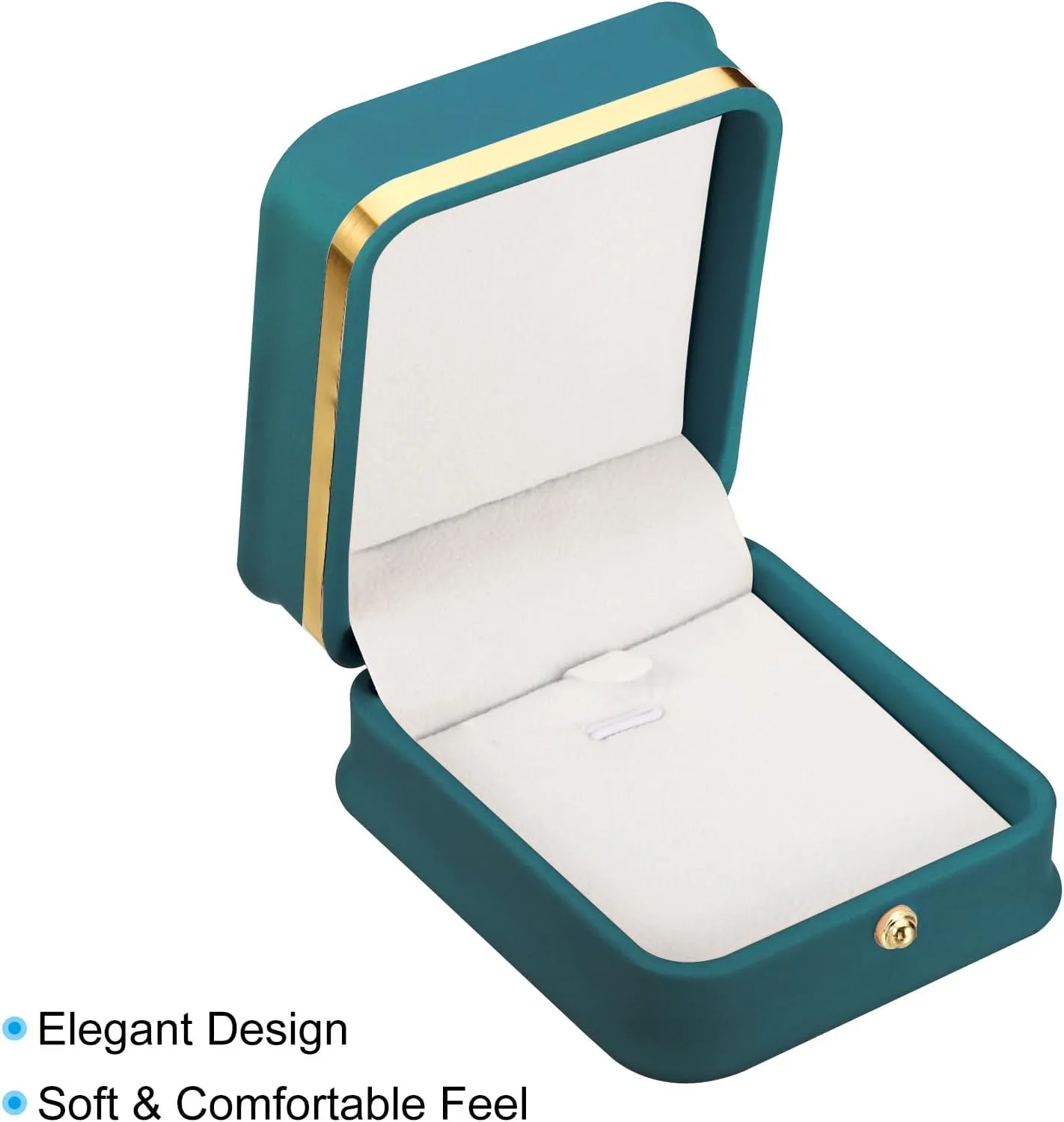 PATIKIL Velvet Necklace Box, Single Slot Vintage Jewelry Holder for Wedding Engagement Proposal Ceremony Anniversary Style 3, Green
