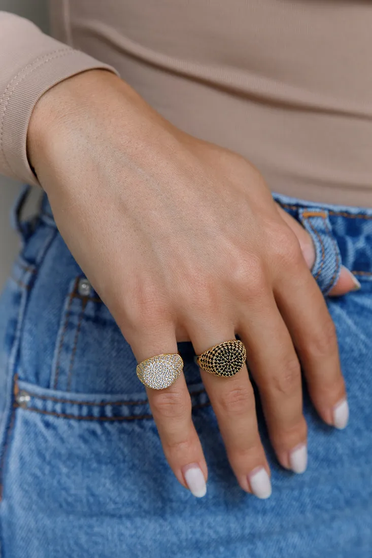 PAVE PINKY RING