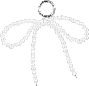 Pearl Bow Keychain Bowknot Key Chains Bowknot Keyring bag keychain Accessories Pearl Charm for Car Keys Purse Backbag Mobile Phones