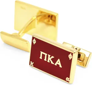 Pi Kappa Alpha Fraternity Cuff Links (Gold-Plated)