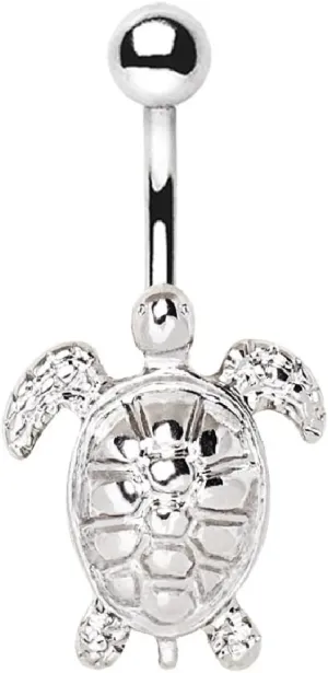 Pierced Owl 316L Stainless Steel Sea Turtle Belly Button Ring