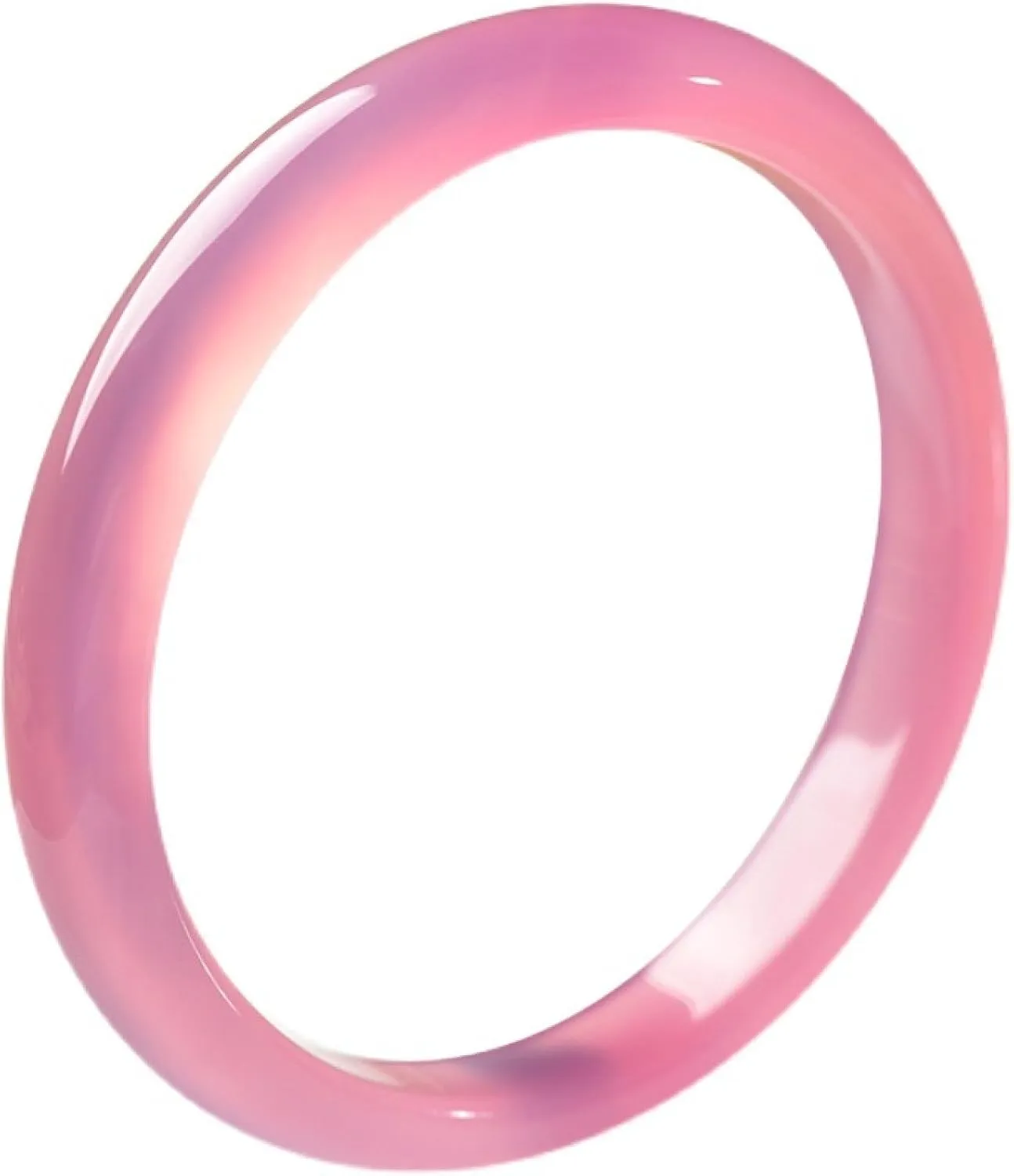 Pink Agate Bracelet, Natural Ice Violet Chalcedony, Fashionable Thin Jade Bracelet.