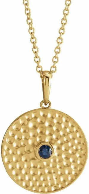Platinum Round Shape Lab-Grown Emerald Beaded Disc Necklace Fine Jewelry for Women Gifts for Her (21.94x15.07mm), 16-18"