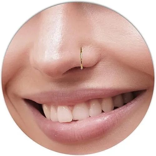 Pressing Nose Pin Stud Non Piercing Nose Ring Without Piercing For Women Piercing Accessories Jewellery Perfect for Gifts and Occasion wear