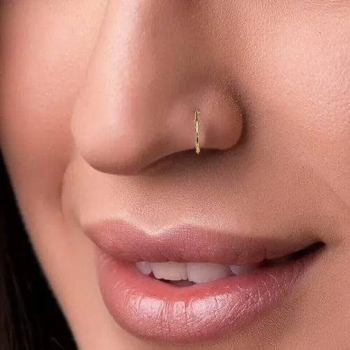 Pressing Nose Pin Stud Non Piercing Nose Ring Without Piercing For Women Piercing Accessories Jewellery Perfect for Gifts and Occasion wear