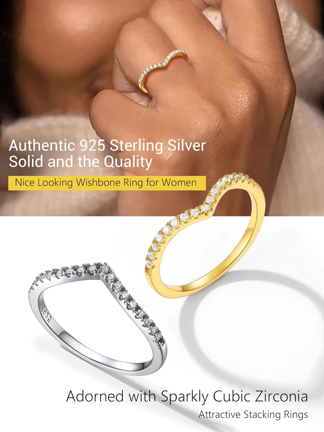 PROSILVER 925 Sterling Silver Rings for Women, 2mm/3mm Wedding Band, Dainty Triple Rings, Cuban Link, Celtic Knot, Comfort Fit, #4-#12, Boxed
