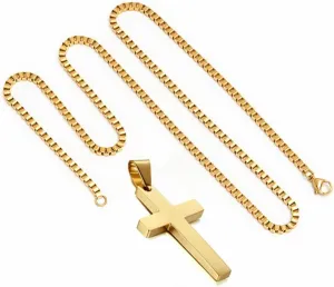 Q&S Jewels Gold Necklaces for Women Men & Teens 1.5mm Box Chain Necklace Stainless Steel 18K Gold Plated,Fashion Statement Jewlery,Thin Yet Durable Chain, Wear lone or with Pendant, 16-26 Inch